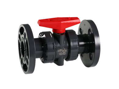 UPVC法兰式双由令球阀